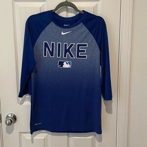 Nike - MLB - Dri-Fit Raglan 3/4 Sleeve Baseball Shirt - Athletic Cut - SMALL